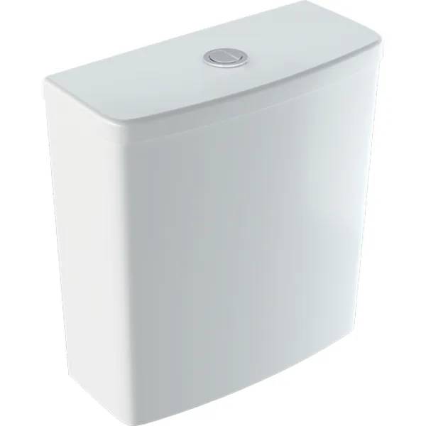 Geberit Selnova Square exposed cistern, close-coupled, dual flush, lateral water supply connection