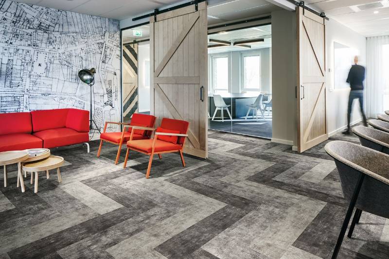 Flotex Planks Concrete - Carpet plank