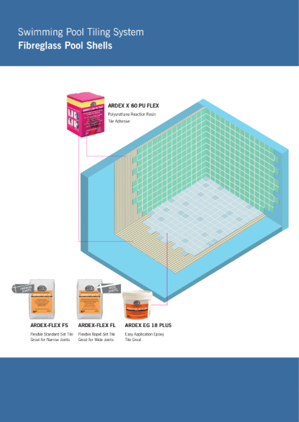 Fibreglass GRP Swimming Pool Tiling System