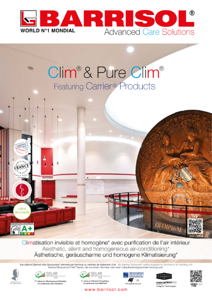 Barrisol Clim & Pure Clim featuring Carrier products