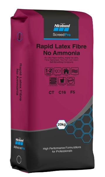 Nicobond ScreedPro Rapid Latex Fibre No Ammonia - Smoothing Compound