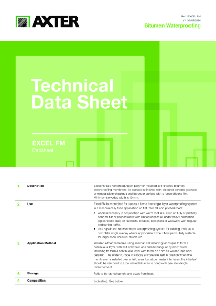 Excel FM Technical Data Sheet