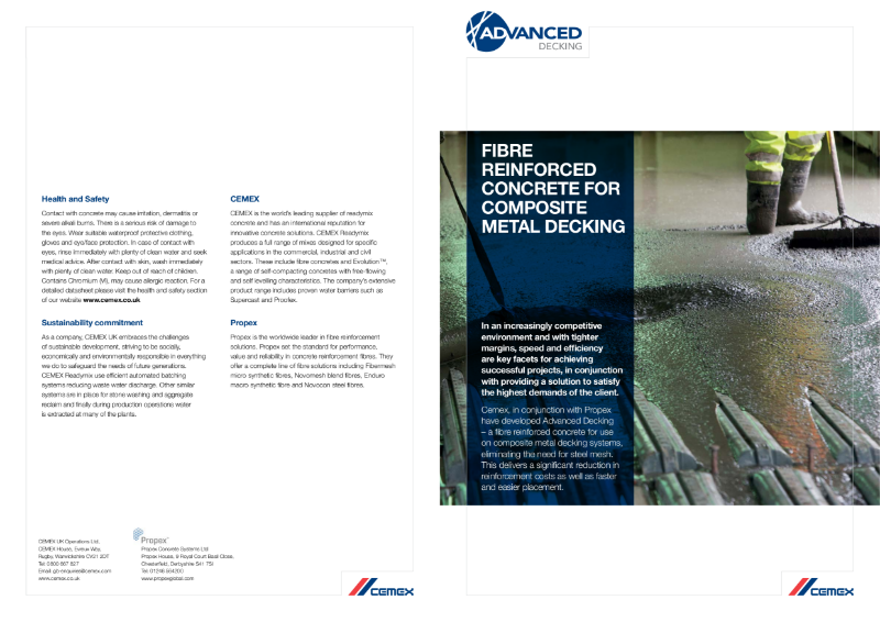 Advanced Decking - Fibre Reinforced Concrete for Composite Metal Decking
