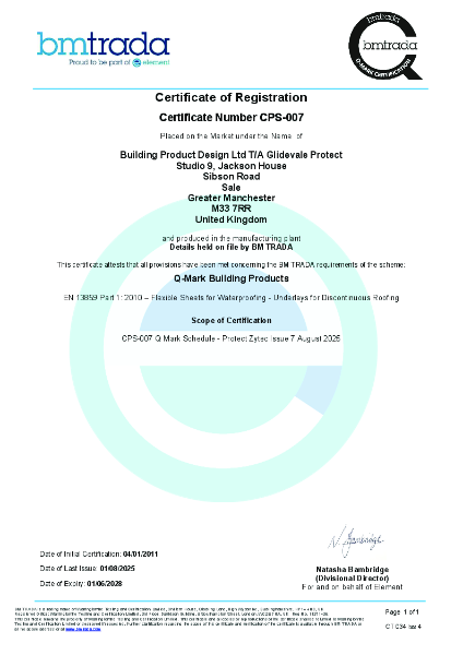 Protect Zytec BM TRADA Certificate