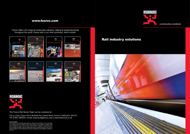 Fosroc Rail Brochure 2013