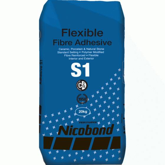 Nicobond Flexible Fibre S1 Adhesive - Tile Adhesive