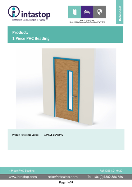 Data Sheet - 1 Piece PVC Beading