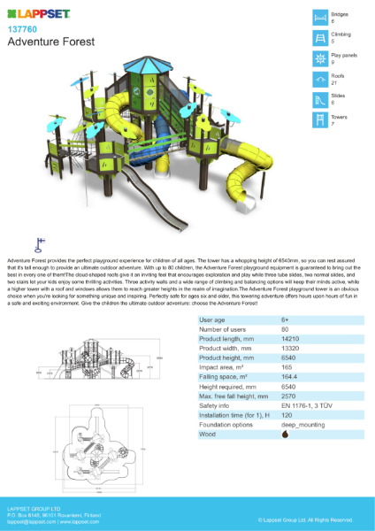 Adventure Forest Product Sheet