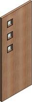FD30 Single Door Flush Frame - Vision Panel 4 