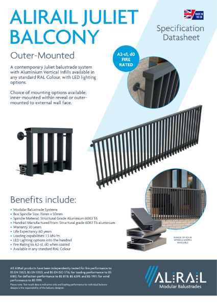 AliRail Outer-Mounted Juliet Data Sheet