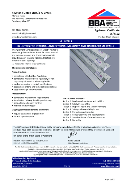 BBA Agrément Certificate