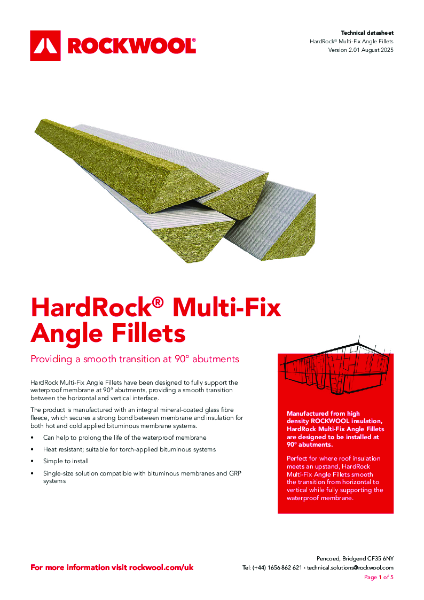 HardRock Multi-Fix Angle Fillets - Datasheet