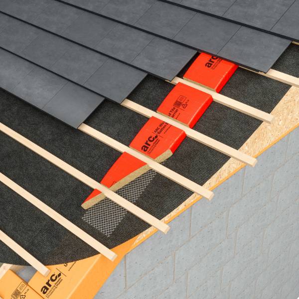 Wired Tile Batten Barrier - Mineral Wool fire stopping