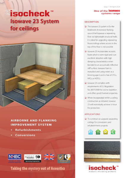 Isocheck Isowave 23 for Ceilings - Data Sheet v1.14