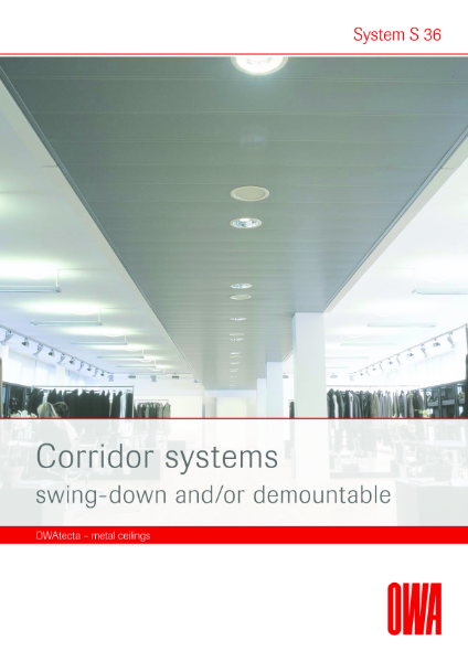 S36 metal corridor ceiling systems