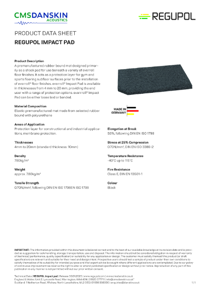 REGUPOL everroll-ImpactPad - PI-en-UK Release 30 01 2025