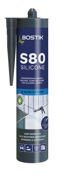 Bostik Professional S80 Silicone - Glazing Silicone Sealant - Neutral Silicone