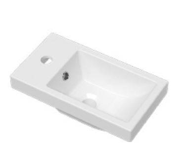 Qube Semi Recessed Cloakroom  Basin - Washbasin
