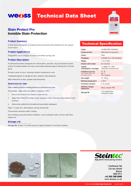 Stain Protect Pro Technical Data Sheet