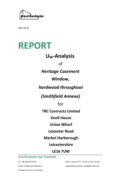 UW-Analysis of Heritage Casement Window