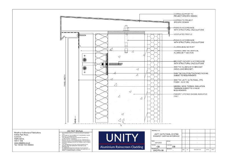 Unity A1 PS-08 Capping Interface Technical Drawing