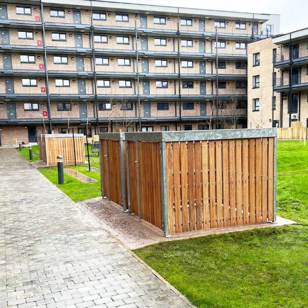 Granton Harbour Takes Delivery of Ten Secure Cycle Lockers for new Waterfront Housing Development