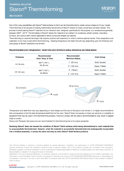 Staron Thermoforming