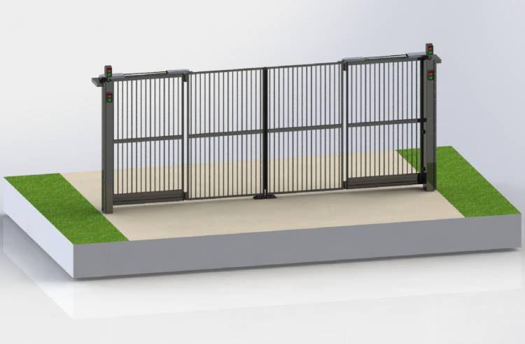 LPS1175 Security Rated Bi-Folding Trackless Speed Gate