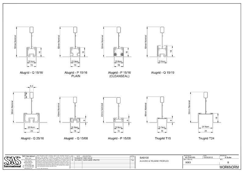 SAS130 Alugrid & Trugrid Profiles