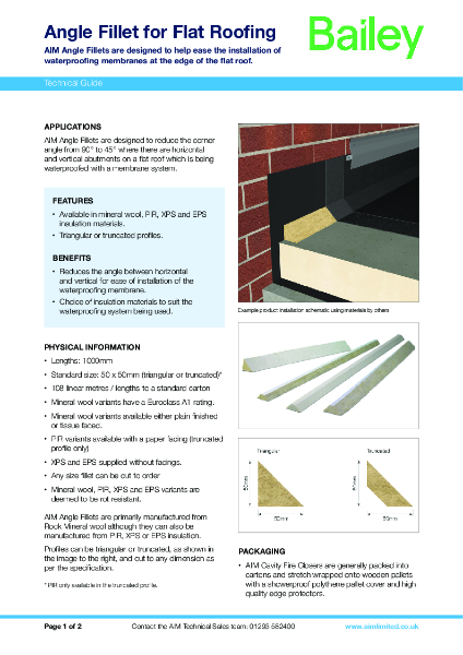 F-610 - Fireproof Angle Fillets | Bailey Comar | NBS Source