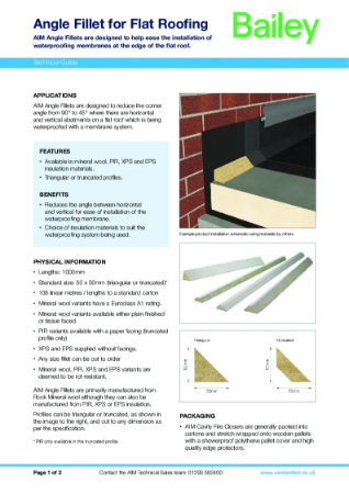 F-610 - Fireproof Angle Fillets | Bailey Comar | NBS Source