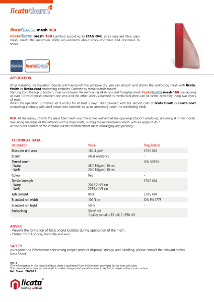 Licata Fibre Glass Mesh