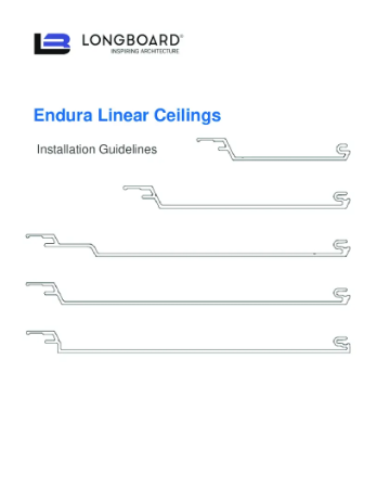 INTERIOR ENDURA LINEAR CEILINGS Install Guide