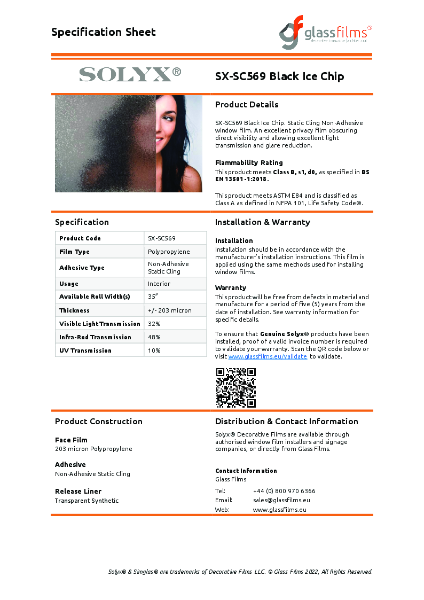 SX-SC569 Black Ice Chip - Product Data Sheet