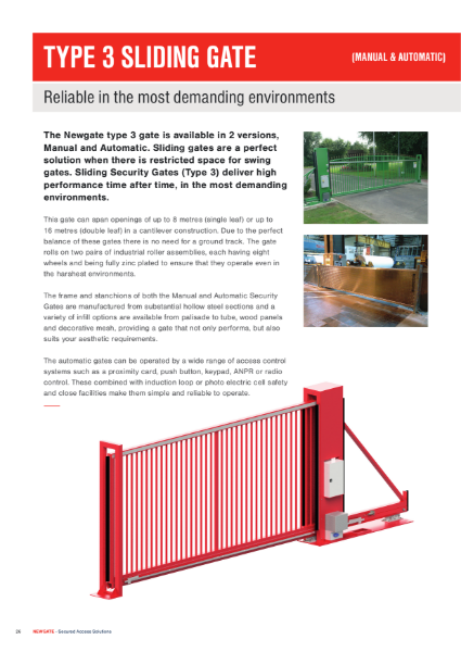 Type 3 Sliding Gate