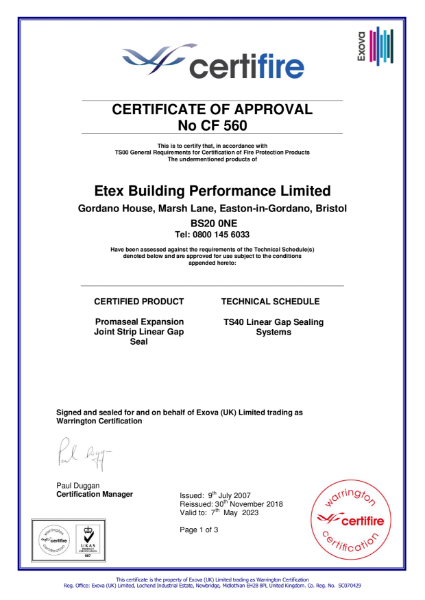 CF560 Promaseal Expansion Joint Strip