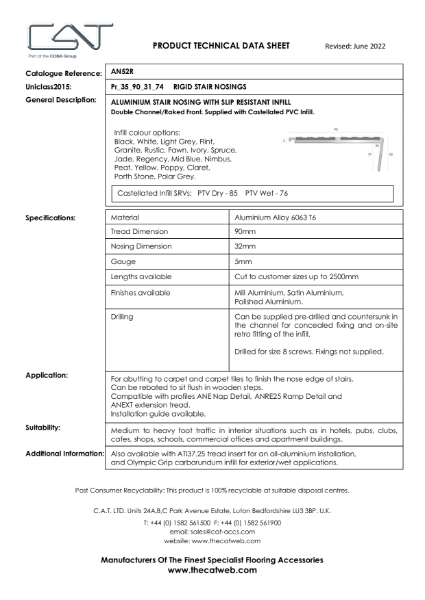 AN52R with Castellated PVC TDS