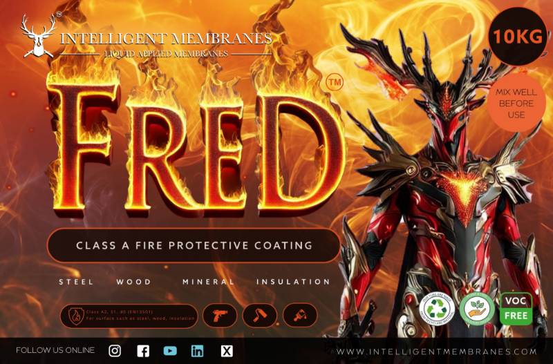 Fred® - Class A2-S1, D0 - Timber & Spray Foam Thermal Barrier Intumescent Protective Coating - Flame retardant paint