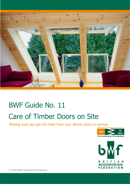 BWF Care of timber doors on site