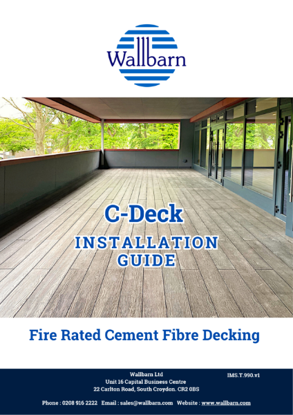 Installation Guide - CDeck Fibre Cement Decking System