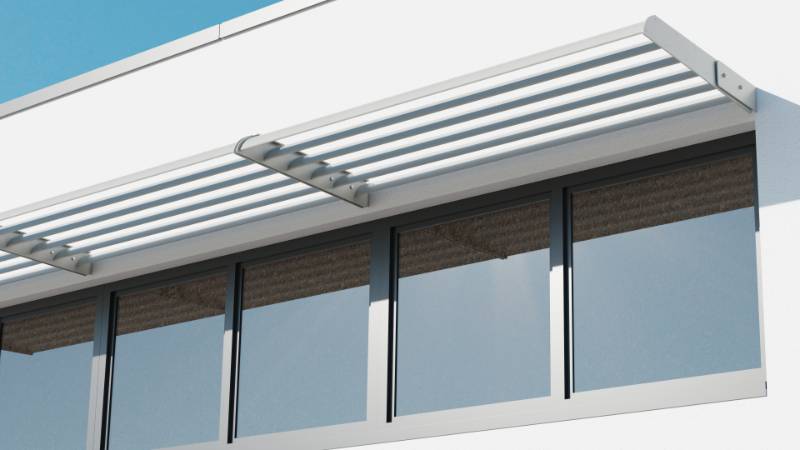 Aluminium Brise Soleil - Solar Shading: Shadex 100 Horizontal Projection - Brise Soleil