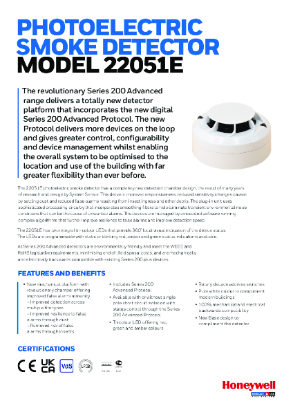 Morley-IAS Analogue Addressable Optical Smoke Sensor
