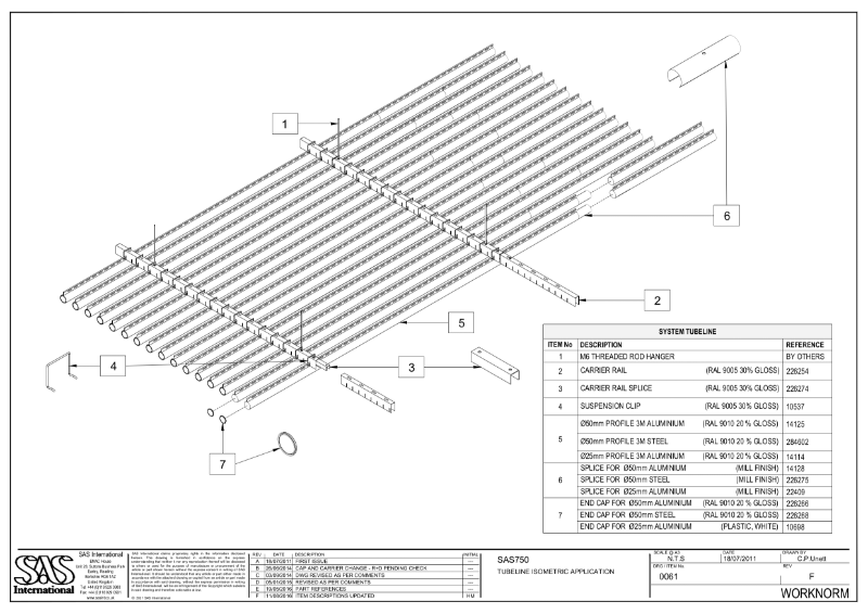 SAS750 Tubeline Isometric Application