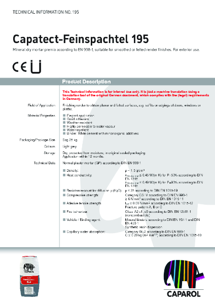 Capatect Feinspachtel 195