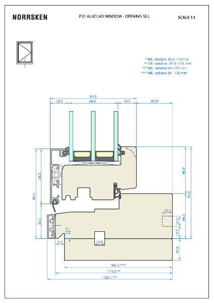 Outward Opening Alu-Clad Window (P31A)