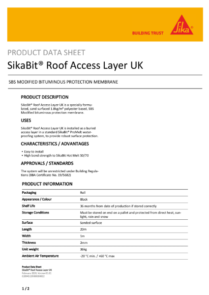 SikaBit® Roof Access Layer (standard)