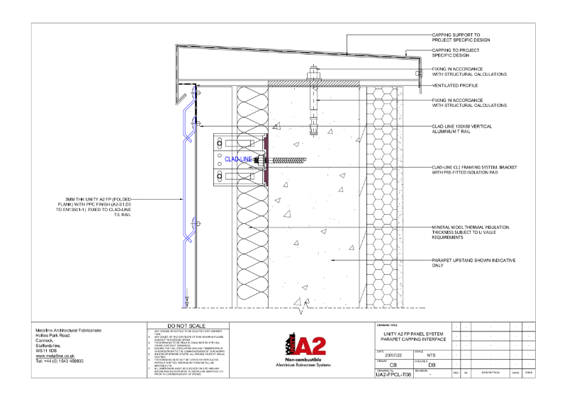 UNITY A2 FP-T08 CAPPING INTERFACE Technical Drawing