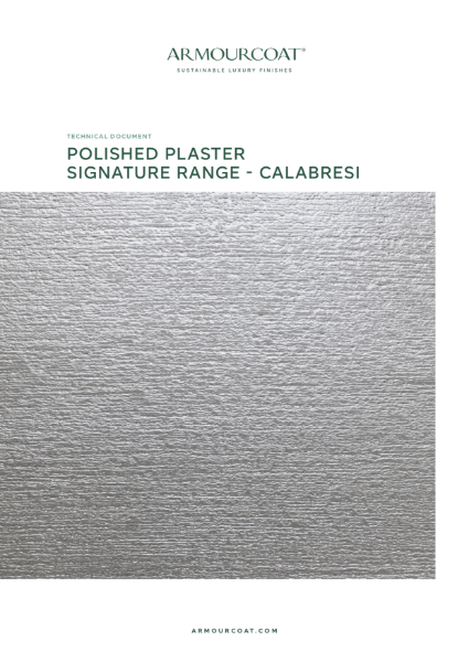 Armourcoat Polished Plaster Calabresi - Technical Document