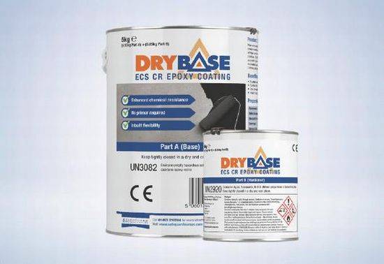 Drybase ECS CR Epoxy Coating - Two Component, Flexible, Waterproof High Build Coating with Good Chemical and Abrasion Resistance