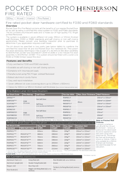 Pocket Door Pro Fire Rated